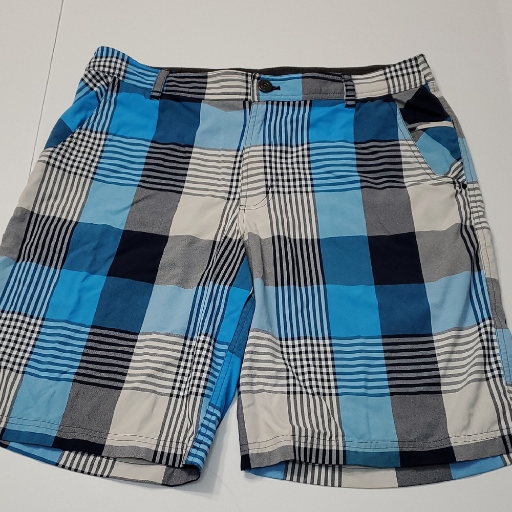 Lululemon Athletica Size 36x10 Blue and Black Golf Swim Board Shorts